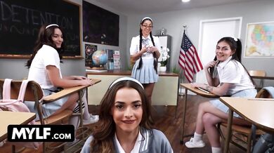 Madison Wilde a Nikki Nicole si vyměňují všechny ty sprosté řeči v tiché trojce z mužského pohledu
