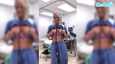 Fit MILF sestřička je vyhozena za masturbaci v práci