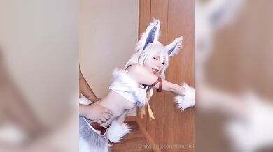 OF kočka Lmusicl je prstěna a dostává creampie jako Setsuna