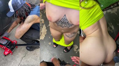 Nenasytná Makenapierxoxo si bere a kouří mechanikův penis