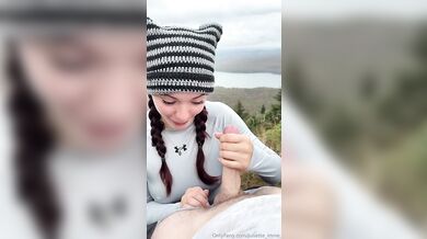 Juliette_mme vykouří svého přítele na vrcholu hory