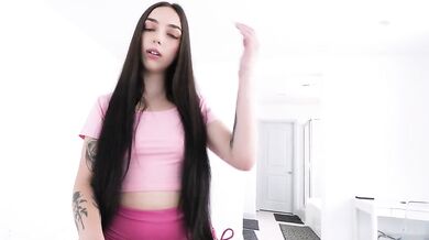 Scarlett Rosewood v POV při jízdě obráceně