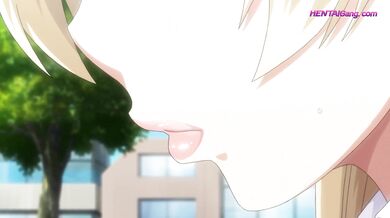 Nevinná anime dívka poprvé vpustí svého milence do sebe