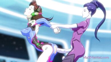 Kouzelný anální kolík uvízl v zadku D-VA (kreslený anime Futunari)