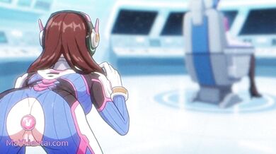 Kouzelný anální kolík uvízl v zadku D-VA (kreslený anime Futunari)
