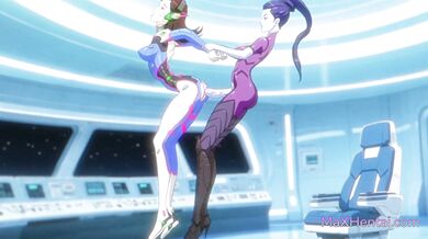 Kouzelný anální kolík uvízl v zadku D-VA (kreslený anime Futunari)