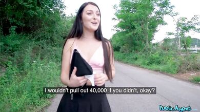 Katy Rose šuká s Public Agentem za rychlý prachy v lese
