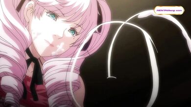 Růžovovlasá kráska podojí ptáka při hrátkách s jídlem a upatlaném footjobu (hentai anime)