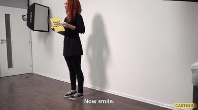 Mladá zrzka Kateřina z Brna na castingu