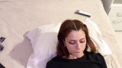 Kuřba a pořádné ošukání od sexy zrzavé přítelkyně